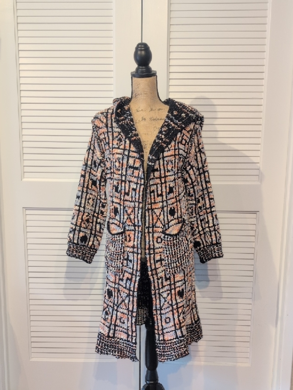 POL Hooded Woven Long Sweater Size S NWOT - Picture 3 of 8